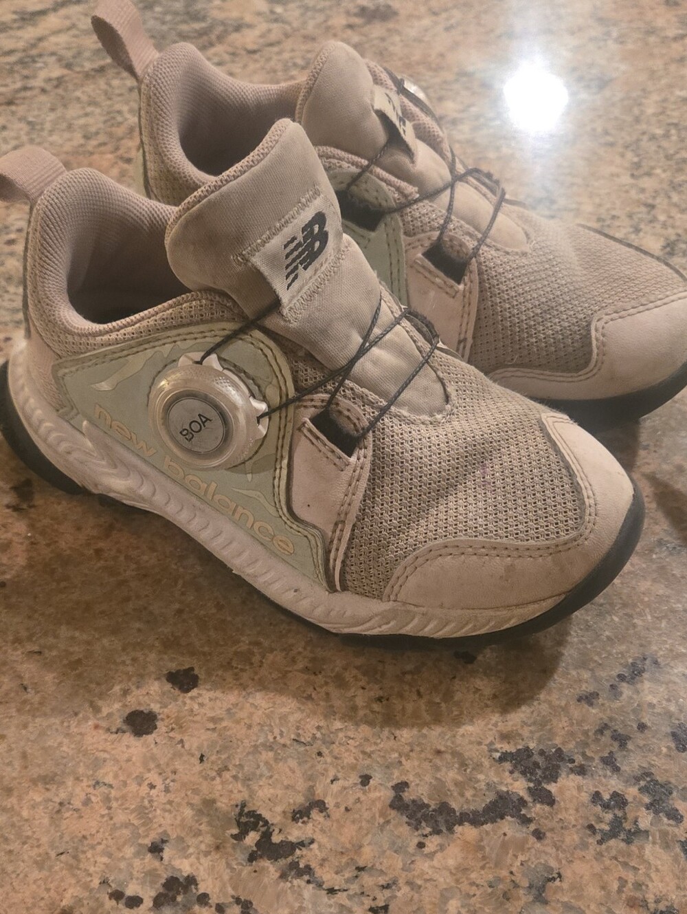 New Balance Kids Beige Lace-Up BOA Sneakers